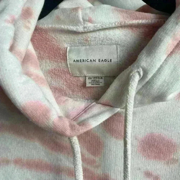 American eagle 1566 Ki Classic Hi Low Hoodie Multicolor Pink Size XS oversized - Picture 10 of 11